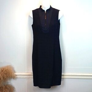 AKRIS PUNTO Womens  "CAVANAUGH" Navy blue Midi dress sz M Business Casul